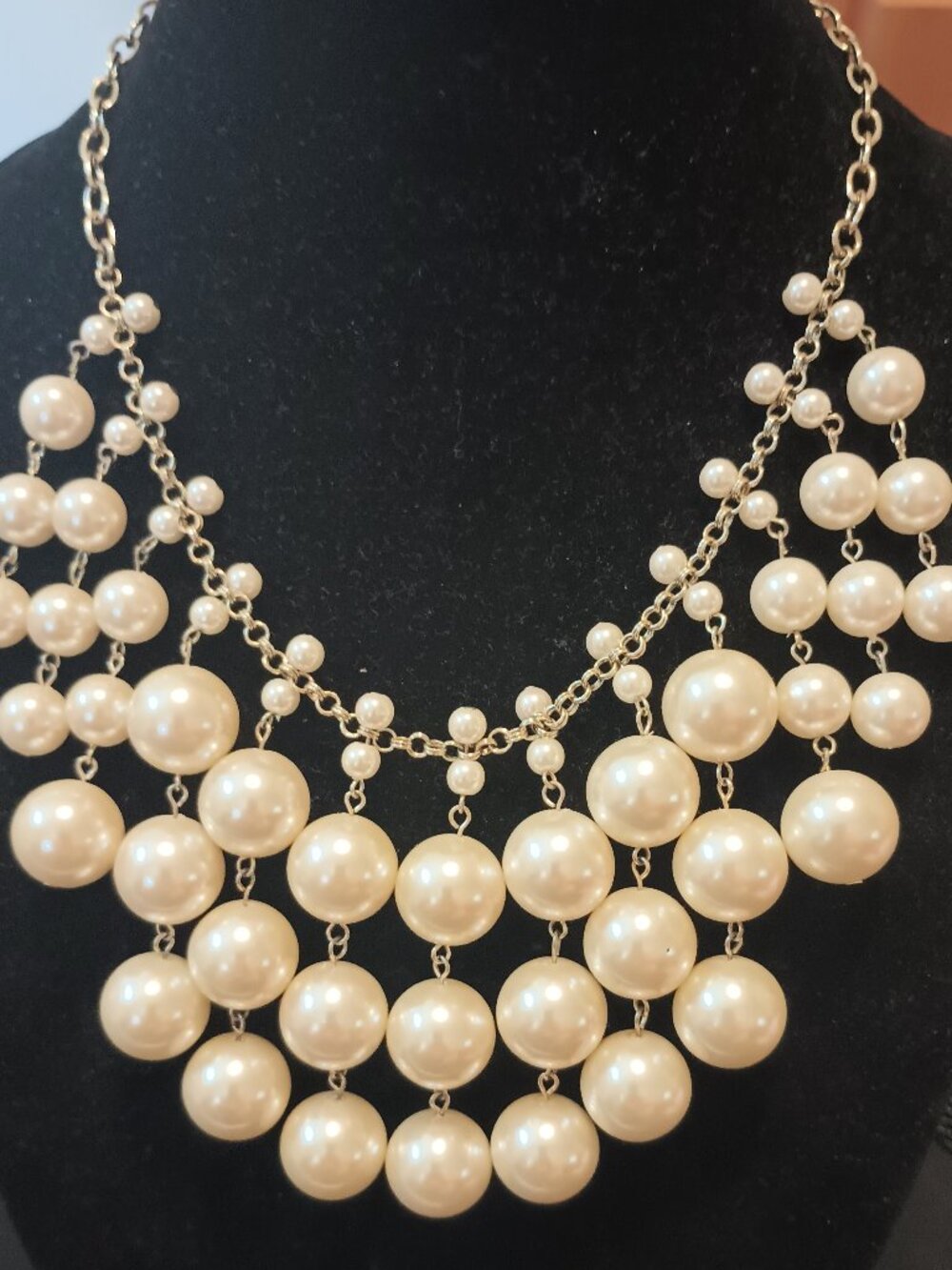 J. Crew Cascading Pearl Necklace